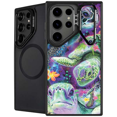 Rainbow Sea Turtles by Sheena Pike Galaxy Cases